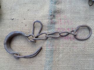 Antique Wrought Iron Legcuff Shackles Footcuff Leg Iron Ottoman Slave Chains