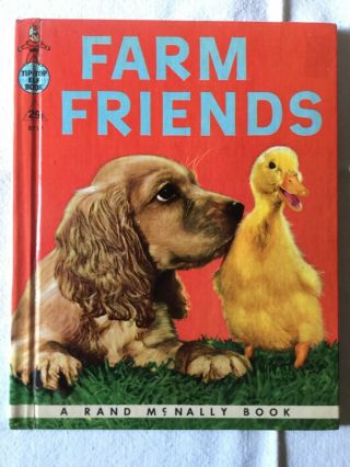 Rare Farm Friends,  Rand Mcnally Tip Top Elf Book,  With Real Live Animal Pics
