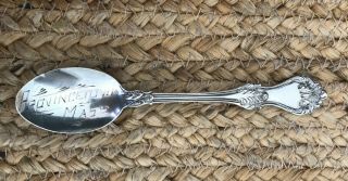 Antique R.  W.  S.  & Co Sterling Silver Souvenir Spoon Engraved Provincetown Mass Ma