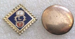 Antique Independent Order Of Odd Fellows Flt Lapel Pin - Screw Back