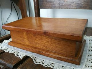 Antique Oak Wood Wooden Box Rustic Primitive Mission Homemade Solid Wood Box