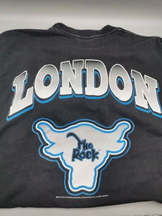 Vintage WWF The Rock London 2000 T - Shirt Medium RARE Wrestling WWE 2