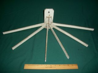 Antique Vintage Wall Mounted Folding Wood Clothes Lingerie Drying Rack Primitive
