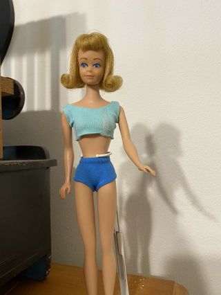Vintage Barbie Friend Midge Blonde Sl Doll Mattel 1960s