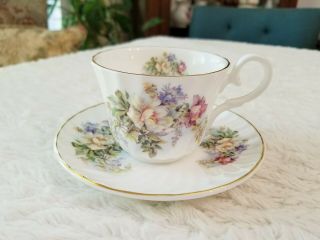 Royal Patrician England Fine Bone China Tea Cup And Saucer Floral