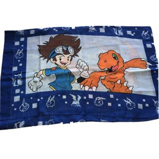 Vintage Digimon Pillowcase Agumon Tai Pataman Gabumon Standard Dan River