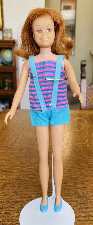 Vintage Barbie Straight Leg Redhead Titian Skooter Doll
