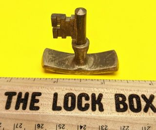 Antique Brass Pocket Door Key 24 Old Rocker Bow Key