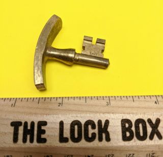 Antique Brass Pocket Door Key 24 Old Rocker Bow Key 2