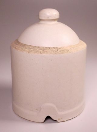 Vintage Primitive Ceramic Stoneware Chicken Waterer