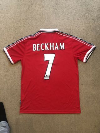 Manchester United Football Shirt Rare Umbro Xl Beckham