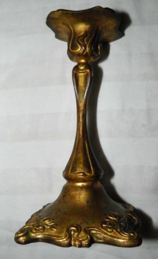 Antique Art Nouveau Candlestick Candle Holder Flowers 3x6 " - $50 Off Buy It Now
