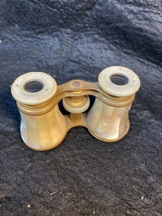 Antique French Opera Glasses Made In Paris Very Bad Mother Of Pearl