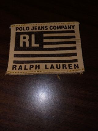 Rare Vtg Polo Ralph Lauren Rl Leather Patch