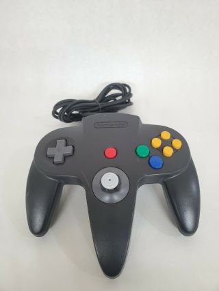 Nintendo 64 N64 Authentic Black Joystick Controller Video Game Remote Vintage