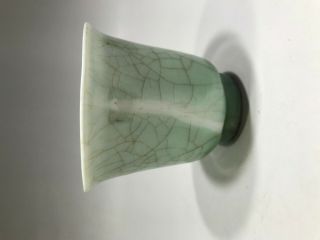 Antique Chinese Ceramic Green Crack Cup