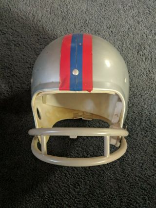 Vintage Football 1970 HOUSTON OILERS Silver Rawlings Full Size Helmet RARE 2