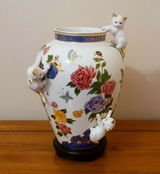 Very Rare The Franklin The Vase Of The Imperial Cats - C.  1989 -