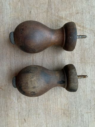 Antique Pair Wooden Victorian Door Stoppers With Cushion End Restore