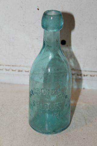 Vintage H.  Grone & Co.  Blob Top Bottle St.  Louis Missouri Mo Rare