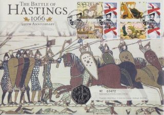 Gb Stamps First Day Cover 2016 The Battle Of Hastings With 50p Coin Rare