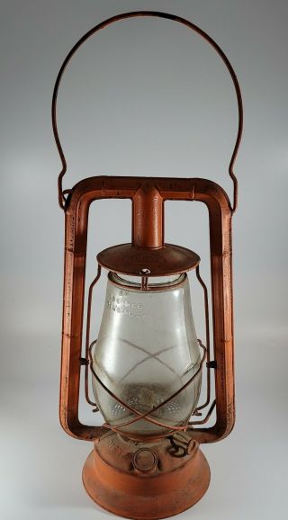 Antique Dietz Monarch Lamtern Oil Lamp Ny Usa Barn Lantern