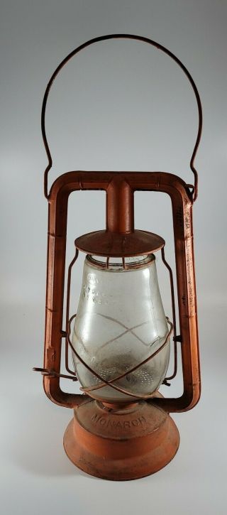 Antique DIETZ MONARCH Lamtern OIL Lamp NY USA Barn Lantern 3
