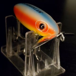 Vintage Fred Arbogast Jitterbug Bass Fishing Lure Custom Classic Rainbow Colors
