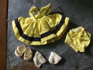 Vintage Cosmopolitan Ginger Doll Outfit Yellow,  Black Dress