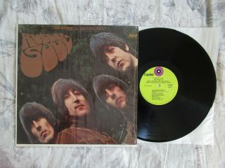 Beatles Very Rare Late 1960s Green Label Record Club " Rubber Soul " Lp