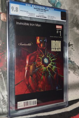 Invincible Iron Man 1 Cgc 9.  8 Rare Hip Hop Variant Cover White Pages