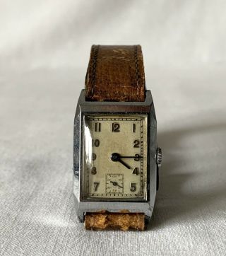 Vintage / Antique Art Deco Era Hand Wind Wristwatch Subsidiary Second Hand
