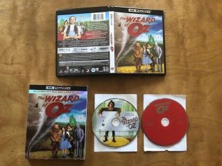 The Wizard Of Oz 4k/blu Ray Warner Bros Rare Slipcover 2 Disc No Digital
