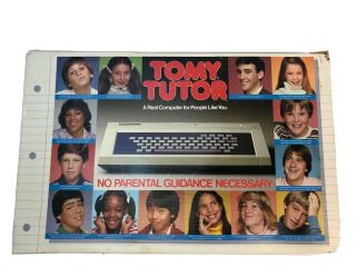 RARE Vintage Tomy Tutor 16 - bit Graphic Computer TP 1000 2