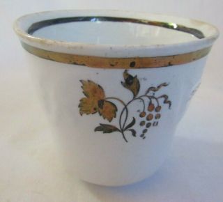 Antique Royal Ironstone China Tea Leaf No Handle Soup Or Cup Copper Luster 263