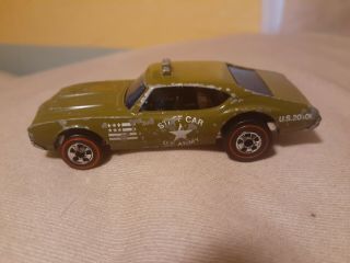 Hot Wheels Redline Olds 442 Army Staff Car Rare All