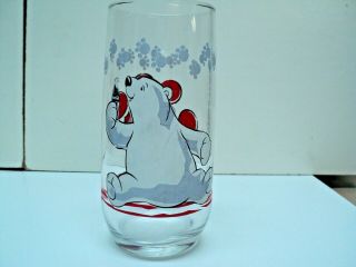 Rare Vintage Coca Cola Beverage Glass Memorabilia Polar Bear 1999 Edition