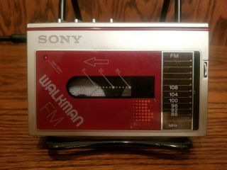 Rare Vintage Sony Walkman Cassette Player/radio Model Wm - F10 - Unique And Tiny