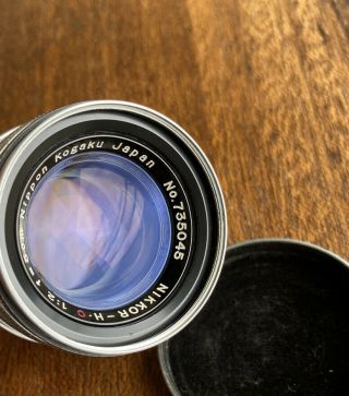Vry Cond Rare Black Ring Nippon Kogaku Nikon Nikkor H C 5cm F/2 Leica Screw