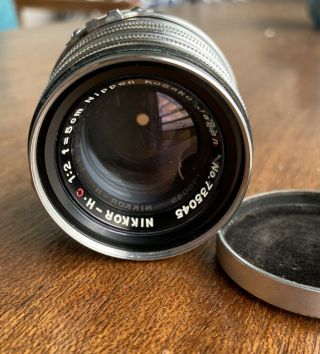 Vry Cond RARE Black Ring Nippon Kogaku Nikon Nikkor H C 5cm f/2 Leica Screw 2