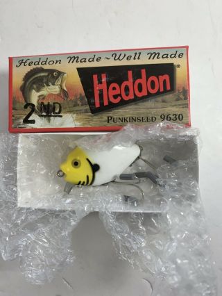 Rare Heddon Punkinseed Second Edition 9630 Wyh - White Yellow Head