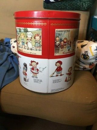 RARE Campbell ' s Soup Kids Tin / Large 11 Inches Tall / 1991 2