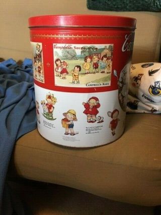 RARE Campbell ' s Soup Kids Tin / Large 11 Inches Tall / 1991 3