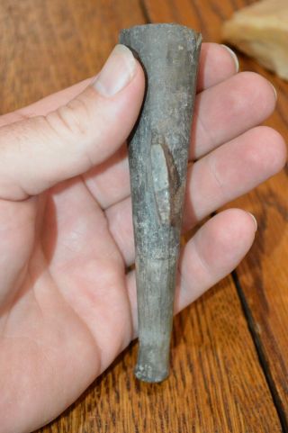 Rare Late Prehistoric Pottery Trumpet Pipe San Diego Co California 4.  5/8 x 1.  1/8 2