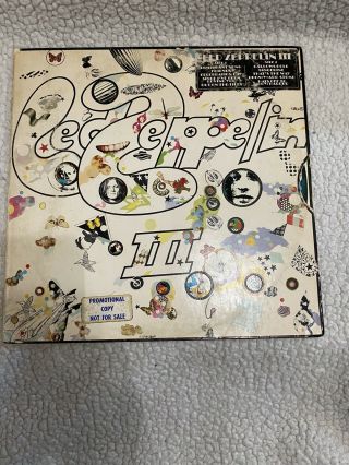 Led Zeppelin Iii Rare Atlantic White Label Promo Vinyl Lp Sd - 7201