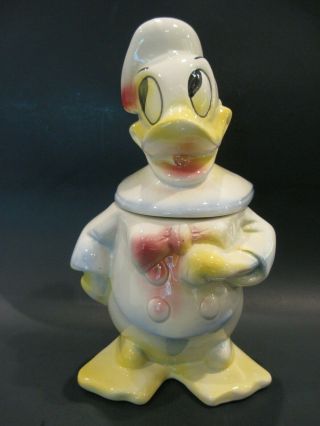 Rare Antique Walt Disney Donald Duck American Bisque Leeds Cookie Jar Vintage