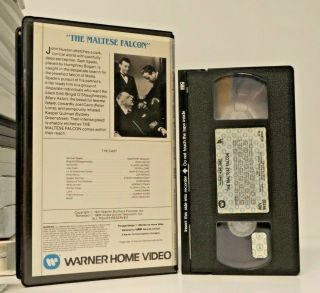 The Maltese Falcon RARE Promo UK PAL VHS (1982) WHV Humphrey Bogart 1941 2