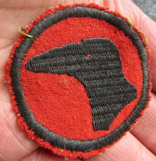 Antique 1920s/1930s Boy Scout Raven Felt Patrol Badge Patch Red No Bsa Black Usa