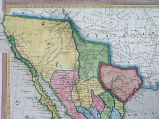 1840 Rare Map Texas Republic California Mexico United States