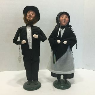 Rare Byers Choice Carolers Amish Man And Woman Holmes County Ohio